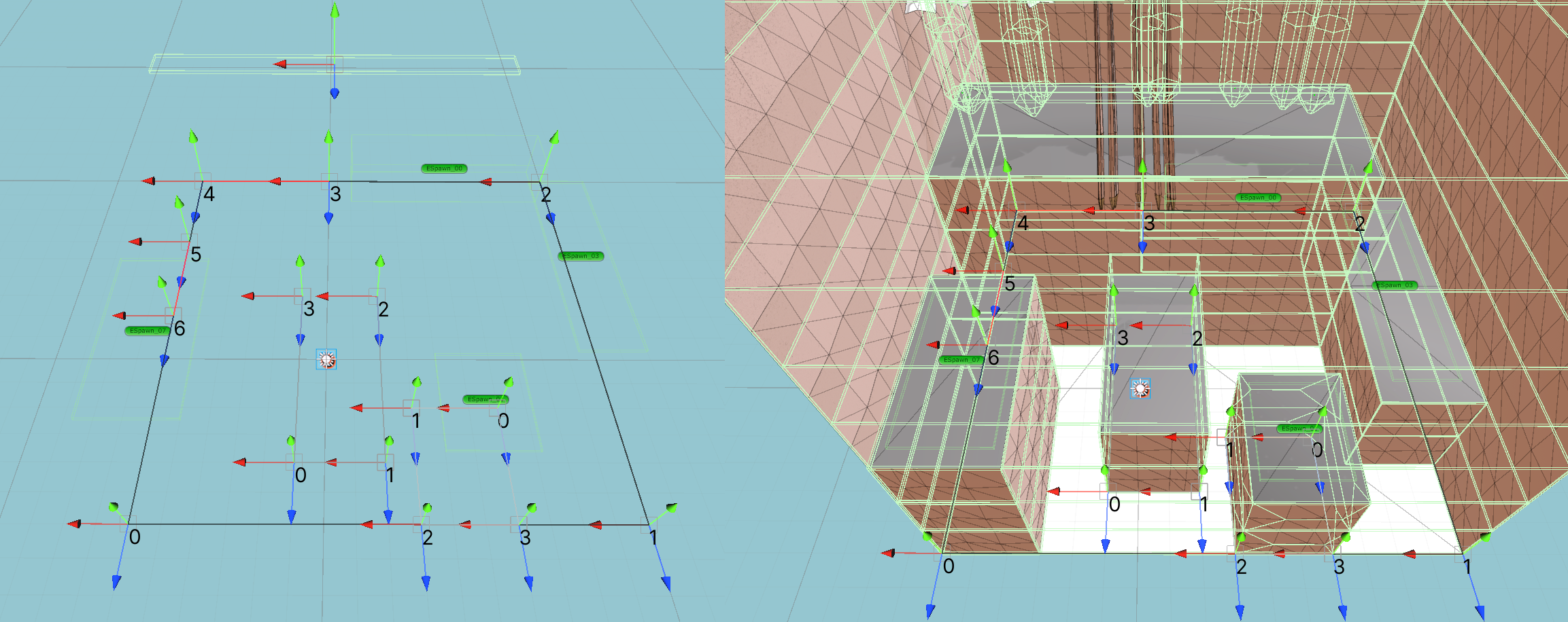 Floorplan before and after build